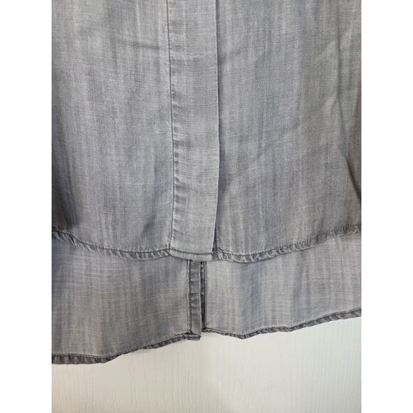Bella Dahl Light Gray Chambray California Casual Tencel Soft Shirt Women's Small - Picture 7 of 14